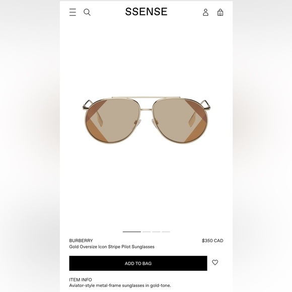 Brand New Burberry aviator sunglasses - Picture 5 of 5